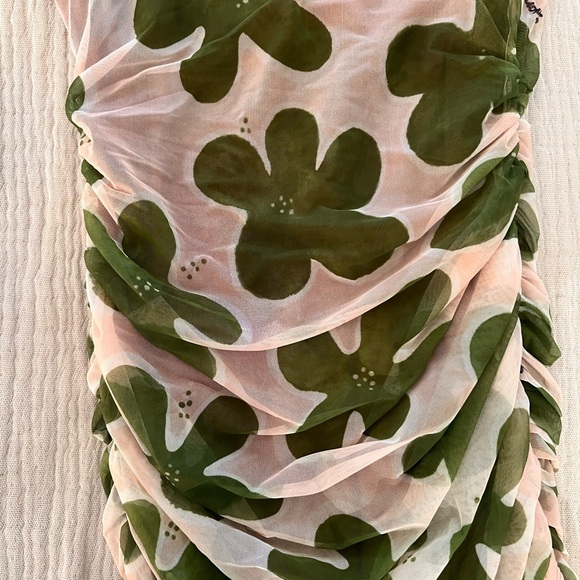 Simon Miller Green and Cream Floral Dress - Picture 3 of 4